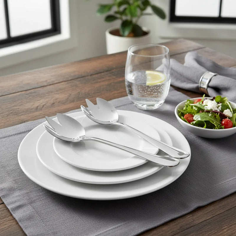 Pack De 2 Tenedores Para Ensalada De Acero Inoxidable Acero Inoxidable