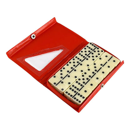 Juego De Seis Dominó Doble Juego De Bloques Clásicos Rojo