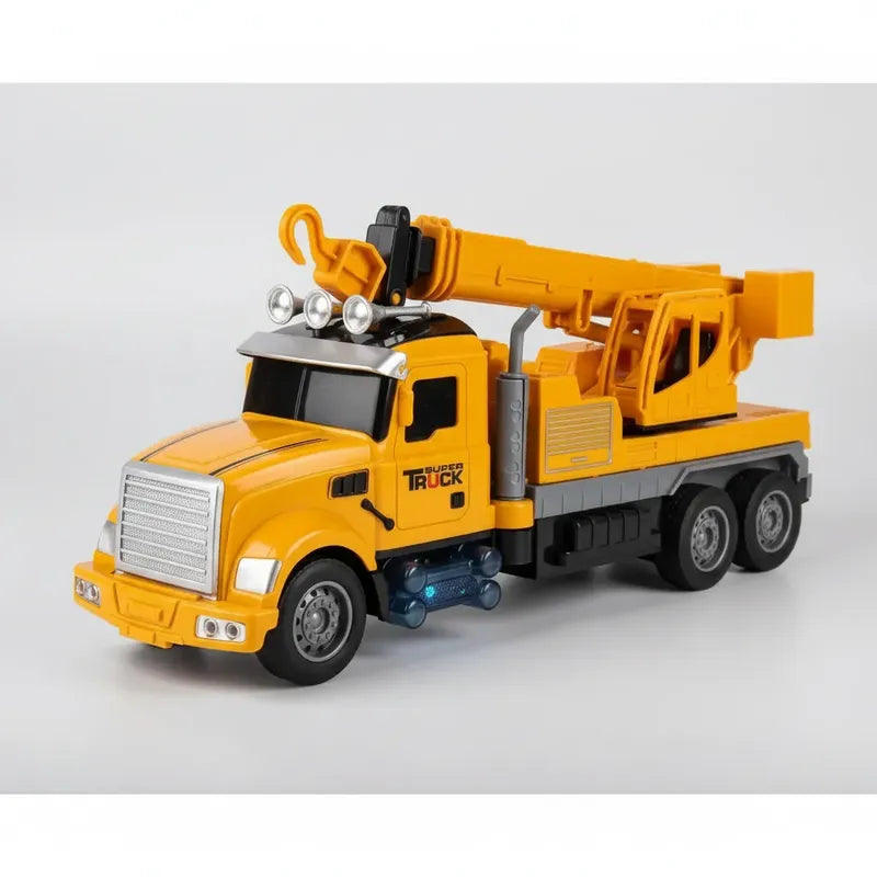 Camion Grua A Control Remoto Con Luces Sitong Amarillo Camión Grúa