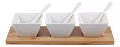 Set De Pocillos Más Tabla De Madera