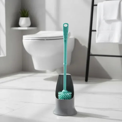 Cepillo De Baño Inodoro Con Soporte Limpieza Celeste