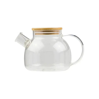 Tetera De Vidrio Transparente 1 Litro Caliente/frio Color Bl Blanco