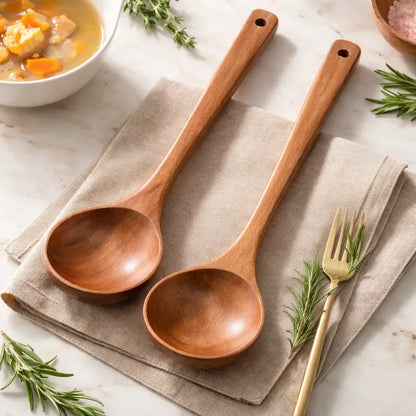 Cuchara De Bambu 23cmx7.5cm Para Cocinar Utensilio Madera