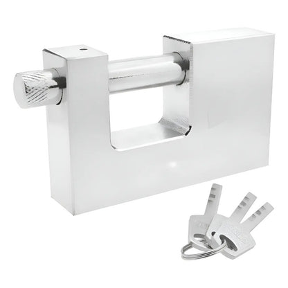 Candado Cuadrado 90mm Seguridad Blindado Color Plateado Plateado
