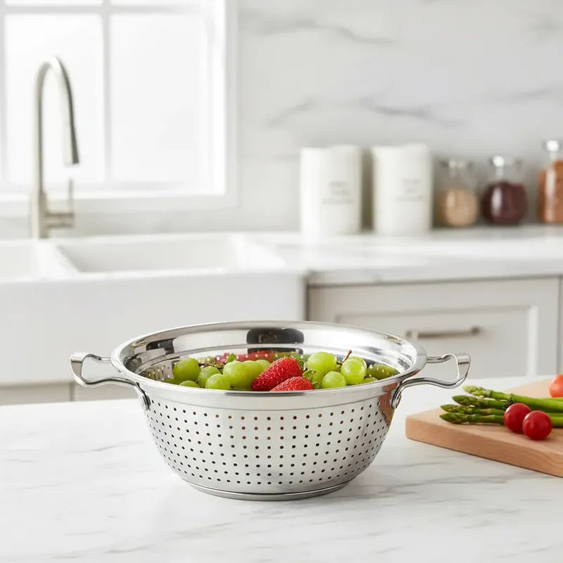 Colador Acero Inoxidable 26cm Verduras Fideos Cocina Acero Inoxidable