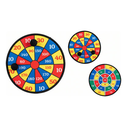 Tablero Tiro Al Blanco Reversible 36cm Con Dardos Colorido