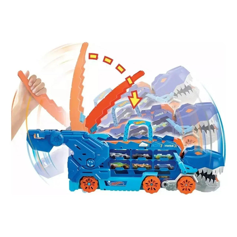 Camión Transportador Multicolor T-rex Ultimate Hot Wheels City Mattel