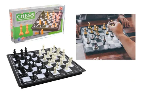 Juego De Ajedrez Plegable Tablero Magnético Educativo