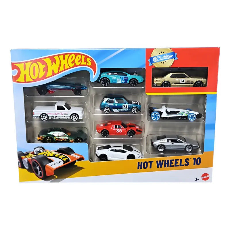 Hot Wheels Pack De 10 Autos Coleccionables 1:64 Variado