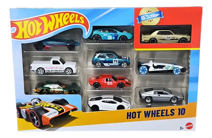 Hot Wheels Pack De 10 Autos Coleccionables 1:64 Variado