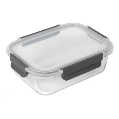 Pack 2 Tupper Hermético Vidrio 1040ml Transparente