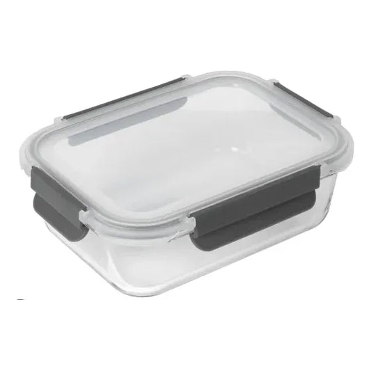Pack 2 Tupper Hermético Vidrio 1040ml Transparente