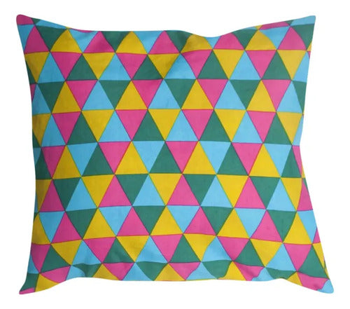 Pack 2 Cojines 40x40 Cm Diseño Colores Surtidos Variado Geométrico