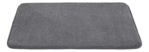 Set De Pisos Para Baño Espuma 2 Piezas Gris Gris