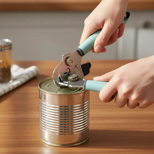Abridor De Latas Manual En Acero Inoxidable Verde Menta
