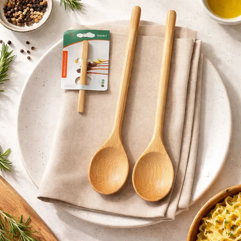 Cuchara De Bambu 23,5cmx4cm Cocina Utensilio De Madera Madera