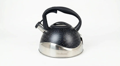 Tetera Silbadora De Acero Inoxidable Baoma De 3 L Para Fuego Directo Y Lavavajillas Varaidos