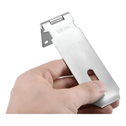 Pack 4 Porta Candado Cerrojo Seguridad Bisagra Metal Puerta