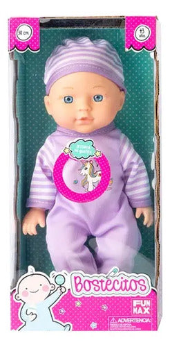 Muñeca Bostecitos Babydoll 4 Sonidos 30cm