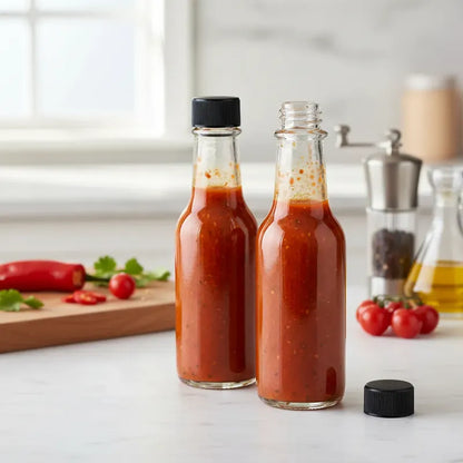 Pack 4 Botellas De Vidrio 150ml Para Salsa, Esencias Vidrio