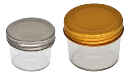 Pack 12 Frascos De Vidrio  100ml Tapa Metalica Vidrio
