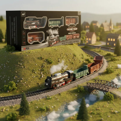 Tren Clásico Realista Con Vapor Luces Y Sonidos