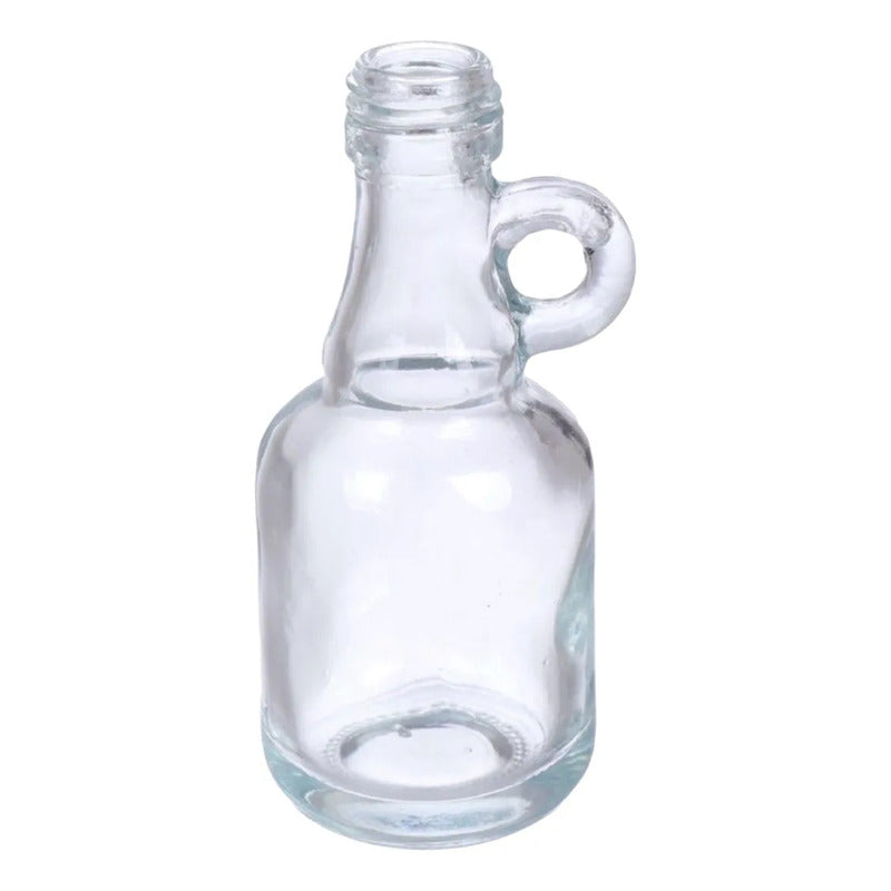 Pack 12 Mini Botella De Vidrio 50ml Con Asa Vidrio