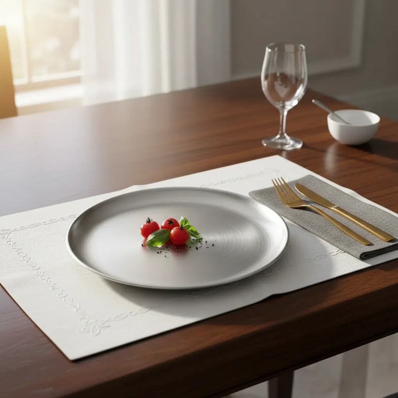Pack 4 Platos Acero Inoxidable 26cm Cocina Acero Inoxidable Plato