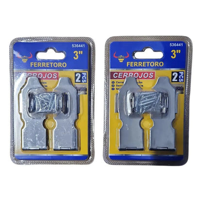 Pack 4 Porta Candado Cerrojo Seguridad Bisagra Metal Puerta