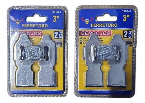 Pack 4 Porta Candado Cerrojo Seguridad Bisagra Metal Puerta