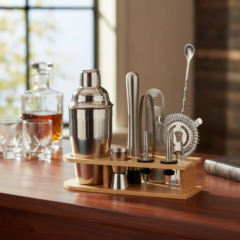 Coctelera Bartender Acero Inoxidable Profesional Acero Inoxidable/madera