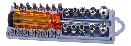 Set Destornillador Y Dados 28 Piezas