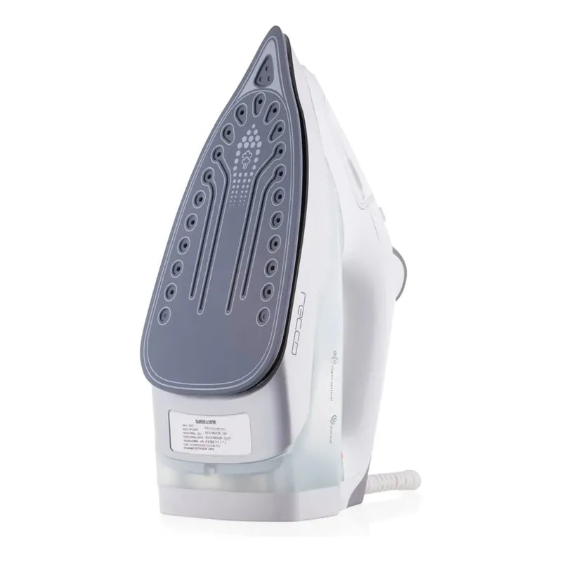 Plancha A Vapor Recco 2000w Suela Cerámica Antiadherente Blanco