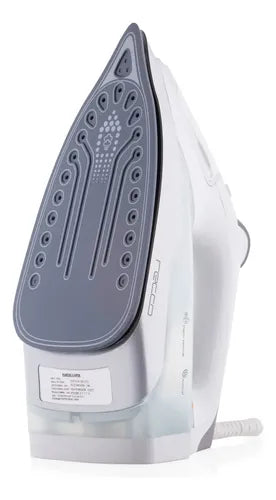 Plancha A Vapor Recco 2000w Suela Cerámica Antiadherente Blanco