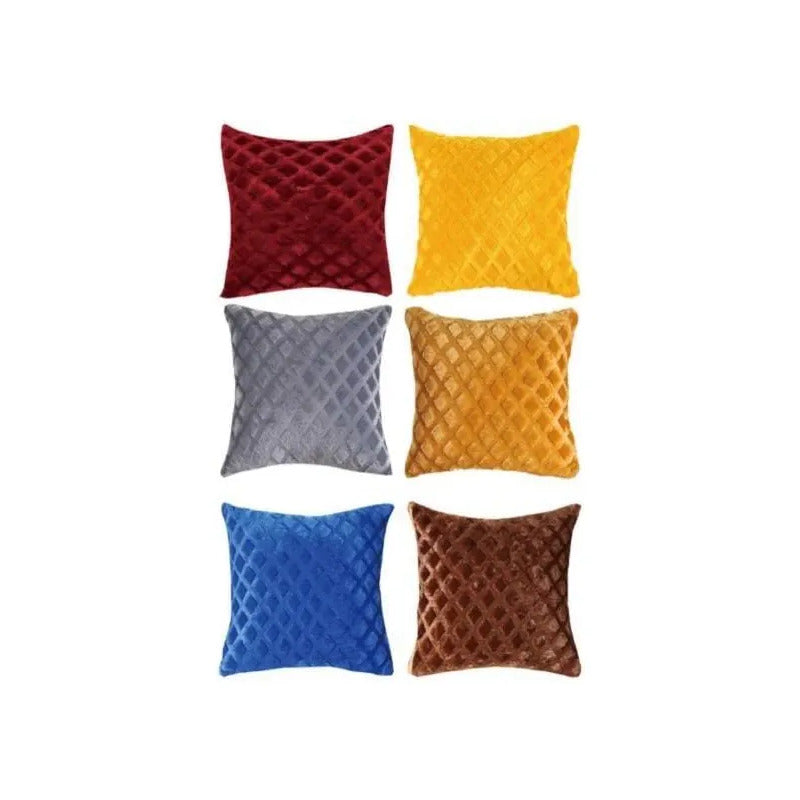 Pack X6 Fundas De Cojines 45x45 Cm, Súper Suaves- Multicolor Multicolor