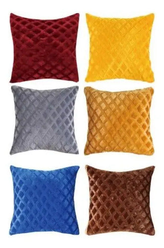 Pack X6 Fundas De Cojines 45x45 Cm, Súper Suaves- Multicolor Multicolor