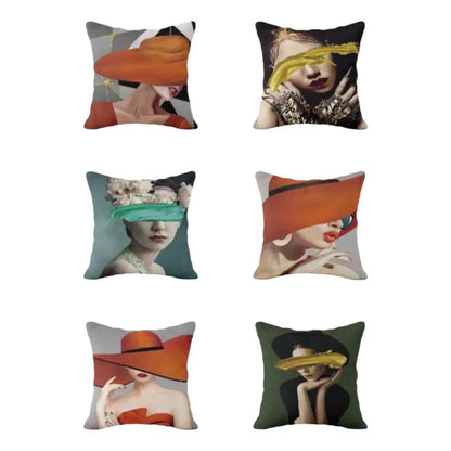 Pack X6 Fundas De Cojines 45x45 Cm, Multicolor Modelo
