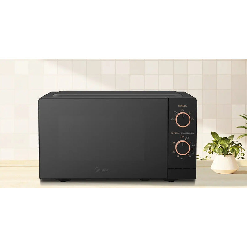 Microondas Midea 20 Litros Negro 600w Timer Cocina Pro