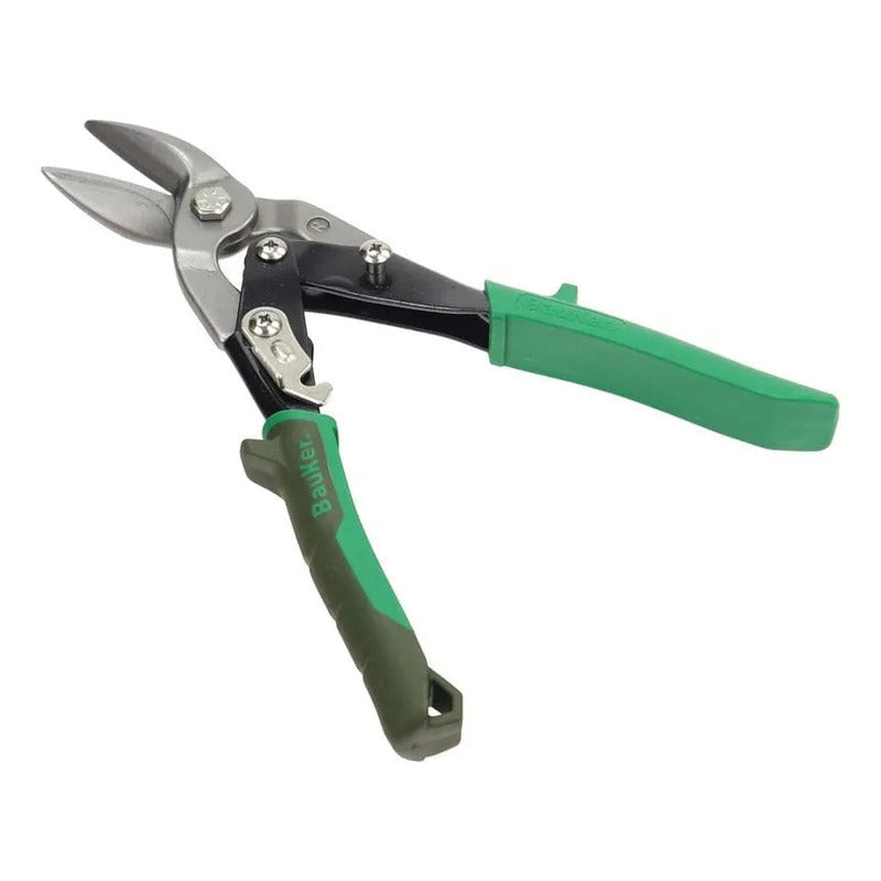 Tijera Bauker 10 Acero Corte Recto Hojalatero Color Verde Verde