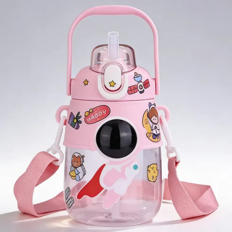 Botella De Agua Infantil Para Niños Con Correa 1100ml Varios
