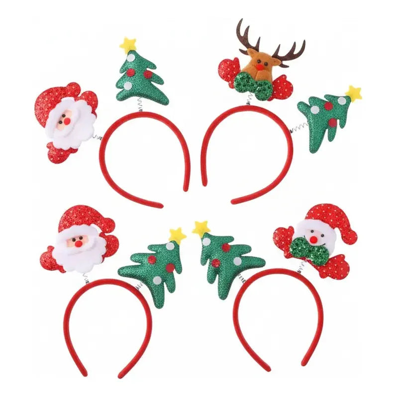 Cintillo Adornos Navideños De 23x12 Cm Rojo