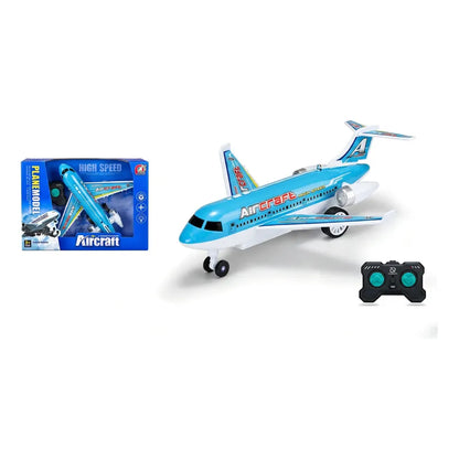 Avion De Pasajero A Control Remoto De Dos Vias Azul