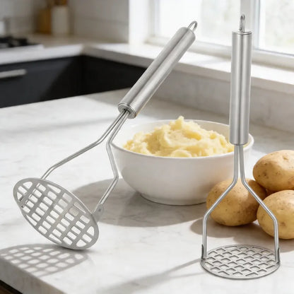Moledor De Papas Utensilio Triturador Puré 25 Cm Plateado