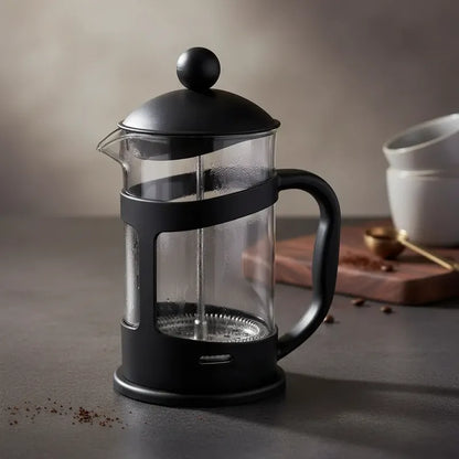 Cafetera Prensa Francesa 1000ml Vidrio Acero Café Té Manual Negro