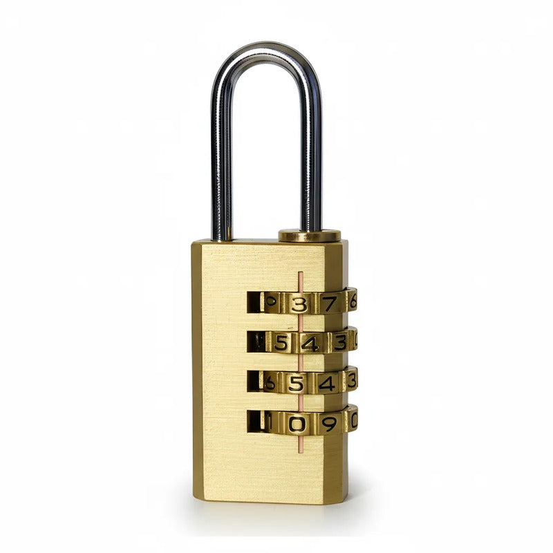 Candado Con Clave Combinacion 35mm Seguridad Color Dorado Dorado