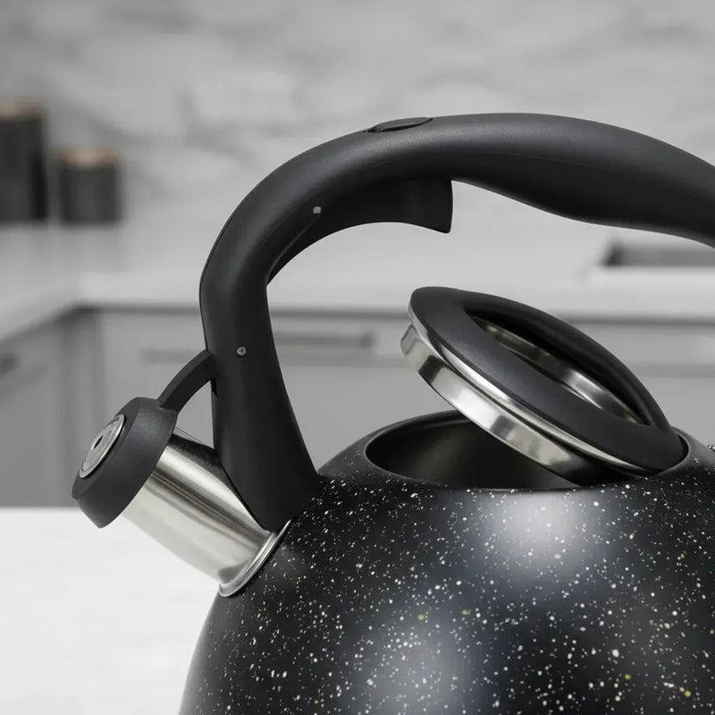 Tetera Silbadora De Acero Inoxidable Baoma De 3 L Para Fuego Directo Y Lavavajillas Varaidos