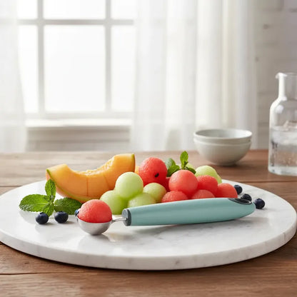 Cucharon De Frutas, Postres Acero Inoxidable Verde Menta