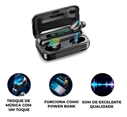Auriculares Intraurales Inalámbricos Tws F9-5 Bth-f9-5 Para Negro