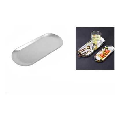 Pack 2 Bandejas Ovaladas Acero Inoxidable 17.5cm Acero Inoxidable