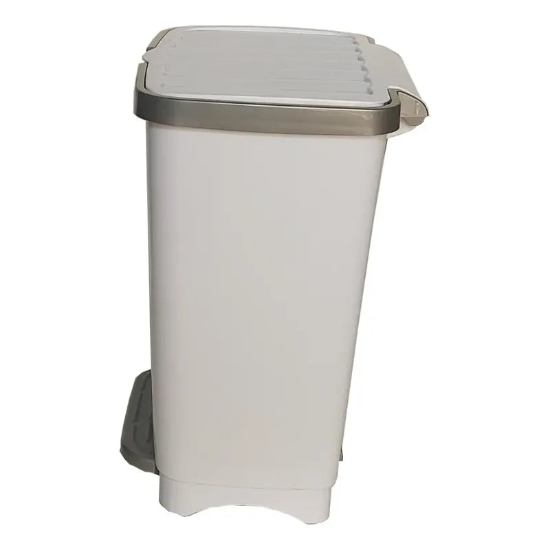 Basurero De Pedal Modelo Kleine - Reyplast 25 Litros Blanco